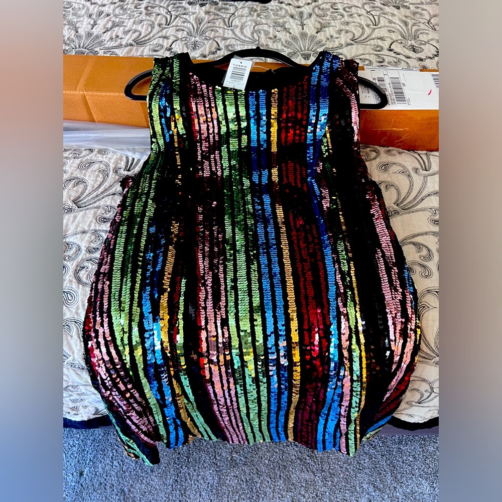 Mini Sequin Trapeze Dress